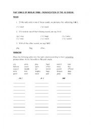 English Worksheet: PRONUNCIATION OF THE -ED ENDING