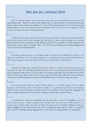 English Worksheet: Reading