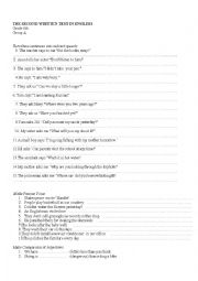 English Worksheet: Reported Speech, Passive Voice