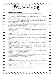 English Worksheet: Practical test ( four pages)