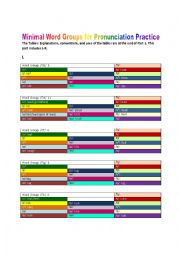 English Worksheet: Minimal Word Groups, Part 3