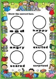 English Worksheet: Moods for kids