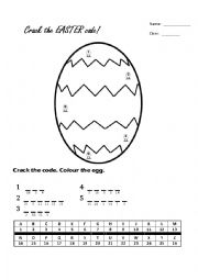 English Worksheet: Crack the Easter Code