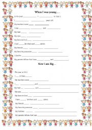 English Worksheet: past present worksheet