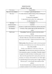 English worksheet: Aladdin lesson plan