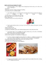 English Worksheet: situational role play A2- B1 level