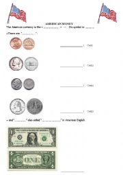English Worksheet: American money