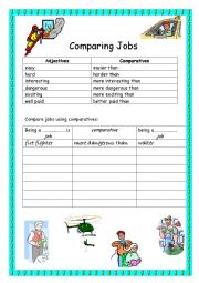 English Worksheet: Comparing Jobs