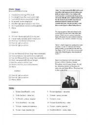 English worksheet: Alone - Heart