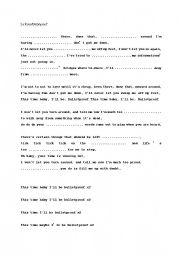 English worksheet: La Roux/Bullet Proof Song Worksheet