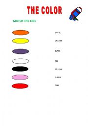 English worksheet: THE COLOR