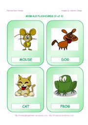 ANIMALS FLASHCARDS  - 4 OF 4