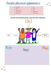 English Worksheet: people physical appearance