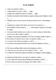 English Worksheet: Airport vocabulary