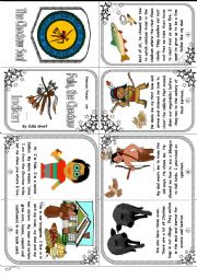 English Worksheet: Phonics Mini Book 15. Long O Sound in ow: Fala, the Choctaw Indian