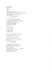 English Worksheet: Jamie Woon: Echoes