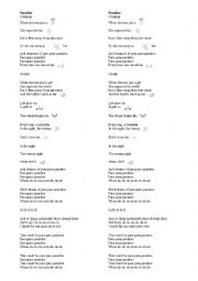 English Worksheet: Paradise (Coldplay)