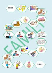 English Worksheet: FAMILY BOARD GAME