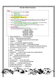 English Worksheet: Has / Have/ Had