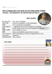 English Worksheet: biography