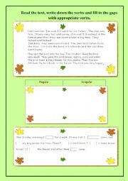 English Worksheet: Simple Past Practice