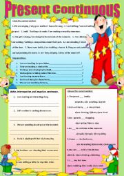 English Worksheet: Present Continuous