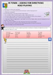 English Worksheet: Asking for/giving directions_Role-playing
