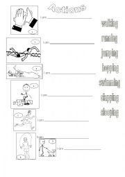 English worksheet: actions