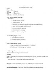 English Worksheet: Grammar lesson plan