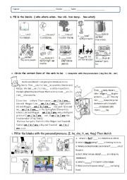 English Worksheet: elementary test