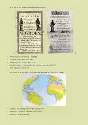 English Worksheet: SLAVE TRADE (part 1)