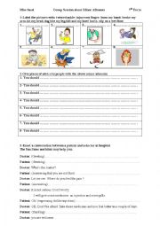 English Worksheet: Group Session about minor ailments