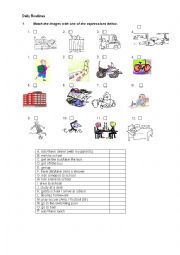 English Worksheet: Daily Routine