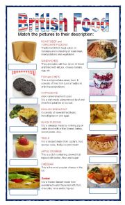 English Worksheet: Typical london food