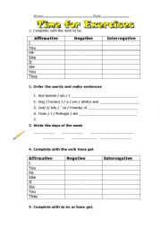 English worksheet: revisions worksheet