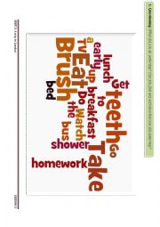 English Worksheet: Daily routine