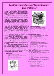 English Worksheet: Reading comprehension Elementary, my dear Watson...    