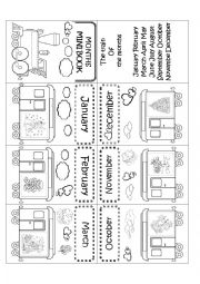 English Worksheet: MONTHS MINI BOOK