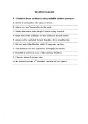 English Worksheet: Relative Clauses