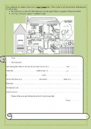 English Worksheet: Describing a house