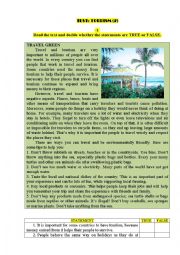 English Worksheet: Test: TOURISM (2)