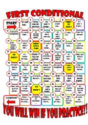 English Worksheet: type one conditional board game