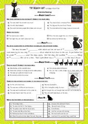 English Worksheet: The Black Cat (Reading activities+correction)