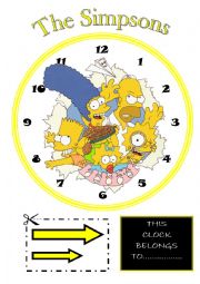 English Worksheet: Learning the time with the Simpsons