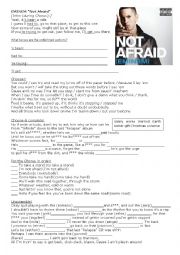 English Worksheet: Eminem Song Not Afraid