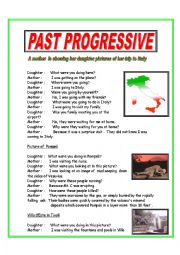 English Worksheet: PAST CONTINUOUS