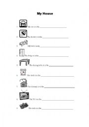 English Worksheet: My house
