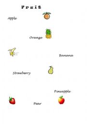 English worksheet: FRUIT