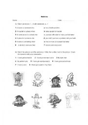 English Worksheet: Medicine Vocabulary