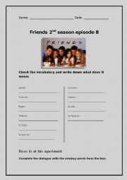 Movie Activity  Friends  2nd season -  Episode 8